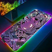 LED Light Mouse Pad Desk Mat G-gengar P-pokemon Rayquaza Computer Mousepad Backlight Keyboard mat Gaming Mouse Pad RGB Carpet