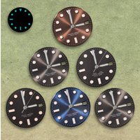 NG S Logo 28.5mm Sun Pattern Classic Dial NH36/NH35 Movements C3 Green Luminous Watches for men Watch Modification Accessories