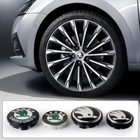 4PCS 55MM 65MM Car Wheel Center Caps Tyre Rim Hub Cover Stickers Badge For Skoda Octavia Rapid Fabia Superb Kodiaq Karop Kamiq S