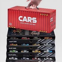 10/20/30/48/50 Alloy Racing Cars with/no Parking lot Toy Storage Box Multiple Car Model Children Birthday Gift