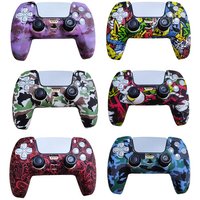 Rubber Protective Silicone Cover Skin for Sony PlayStation Dualshock 5 PS5 Controller Case Thumb Stick Grip Cap for DualSense 5