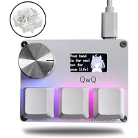 Gateron KS-20 White Switches SayoDevice OSU O3C Rapid Trigger Magnetic Switches Keyboard With Knob Screen Copy Paste Shotcut