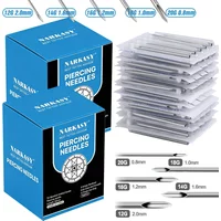 200/100/50/20PCS Narkasy Piercing Kit Sterilized Body Piercing Needle for Septum Belly Navel Nose Eyebrow Lip Nipple Ear Sizes