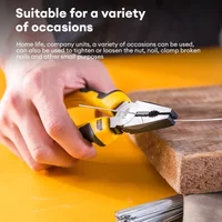 Deli 6/7/8 Inch Linesman Pliers Combination Pliers with Wire Cutter for Twisting Cutting Wires and Clamping Screws Crimping Tool