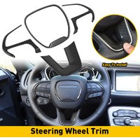 Steering Wheel Trim Decoration Cover For Dodge Challenger Charger Durango 2015 2016 2017 2018 2019 2020 2021 2022 Accessories