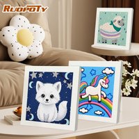 RUOPOTY Unicorn Punch Needle Kit Kits Crafts Gift Animal Monks Cloth For Punch Needle For Adults Diy Crafts
