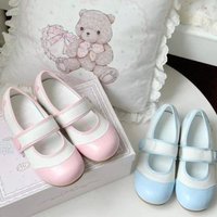 Small cute round toe flat sole single shoe with color matching breathable low heel simple comfortable women's shoes