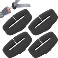 4PCS Silicone Anti-Collision Case Seat Belt Buckle Protector Soft Silicone Protection Anti Scratch Seat Belt Buckle Accessory