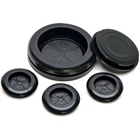 Black Rubber Protective Coil Buckle Type Grommet Seal O-ring Sealing Cap Hole Plug For Protection Wire Cable Air Pipe Round Tube