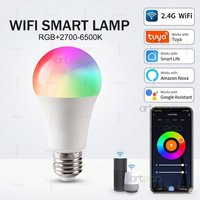 Tuya E27 WiFi Smart LED Light Bulbs 85-265V 15W Alexa LED Lamp RGB 2700-6500K Smart Life APP Google Home Assisatnt Voice Control