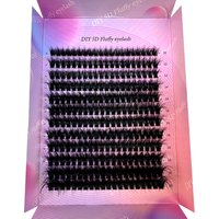 DIY5D Fluffy Lash Clusters 100D Thick Eyelash Clusters CC Curl Wispy Individual Lashes 10-20mm Cluster Eyelash Extensions 240pcs