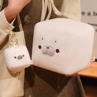 Block Of Tofu Seal Plush Toy Home Decoration High-quality Comfortable Children's Birthday Gift For Couple Bag Pendant Keychain