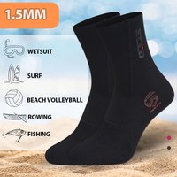 1.5MM Neoprene Diving Socks Men's Women's Swimming Warm Snorkeling Socks Water Sports Long Non-slip Wearable Beach Socks