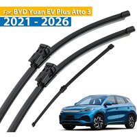 Erick's Wiper Front & Rear Wiper Blades Set For BYD Yuan EV Plus Atto 3 2021 - 2026 Windshield Window Rain Brush 24"+17"+12"