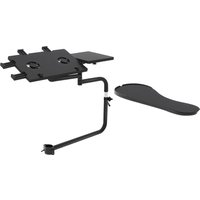 360 ° Drehbarer Laptop-Ständer, 42-60 cm höhenverstellbarer Computer-Tastatur-Ständer mit 2 Lüfter, Laptop-Tastatur-Maus-Stuhl-Ständer