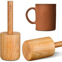 1XCup Pottery Molds, Create Pottery Mug Vases, Cup Molds Crockery Shaping Tool, Assist in Hand Building Mugs(3 5/8'', 20-22 oz)
