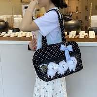 Ladies' Shoulder Bags Simple Solid Color Versatile Japanese Anime Kpop Tote Bag Large Capacity Luxury Brand New Handbag For Girl