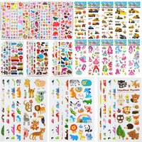12/24pcs 3D Cartoon Bubble Stickers More Than 100+ Styles Random DIY Decoration Graffiti Stickers for Diary Luggage Laptop