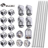 BYKSKI Fitting 90 Degree Hard Tube Fittings/Tube Kits Water Cooling Pc Computer Accessories Water Cooling Kit DIY G'1/4 Thread