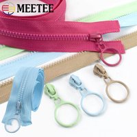 10/20/30Pcs 3# Sewing Resin Zips O Ring Zipper Puller Colored 25/60cm Close/Open End Zip Bag Clothes Zippers DIY Repair Kit