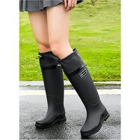 Special High-Tube Rain Boots for Women Thickened Hiking Fishing Anti-Snake Bite Waterproof Outdoor Mountain Climbing Shoes