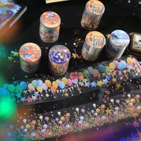 PET Tape Stickers Creativity Hand Account Scenic Tape Creative Collage Materials DIY Greeting Cards Photo Frames Decoration