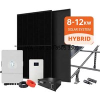Custom Solar Complete 8Kw 10Kw 12kw 15kw Hybrid on Off Grid Solar Panel System Lithium Battery Energy Storage System for Home