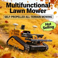 Customized all terrain 360 rotation tracked petrol Flail mower Width GPS Farm Garden Yard Crawler Grass Lawn mower
