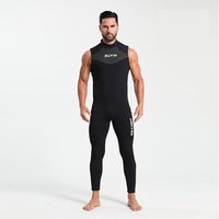Newest Neoprene Sleeveless Wetsuit 3mm Mens One Piece Wetsuits Ultra Elastic Zipper Diving Suit Water Swimming Surfing Triathlon