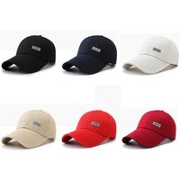 Adjustable Baseball Cap Casual Solid Color Versatile Dad Hat Long Brimmed Sun Hat Men Women