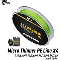 LEYDUN Micro THINNER Fishing Lines 300m 4 Strands Braided PE Japan Monofilament Fishing Line Set Carp Fly Fishing Wire