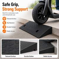 3-10cm Portable Curb Ramp Heavy Duty Rubber Threshold Ramp Non-Slip Access for Car Motorcycle Scooter Wheelchair Pet