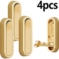 4pcs Foldable Wave Hooks – robe & towel holder with triple-wave design for securely hanging clothes, keys, bags, hats, etc.