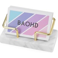 Creative Marble Business Card Holder Metal Business Card Storage Holder High-End Home And Office Vertical Ornament