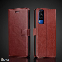 case Vivo Y31 2021 card holder cover case for Vivo Y31 2021 Pu leather Flip Cover Retro wallet phone bag fitted case business