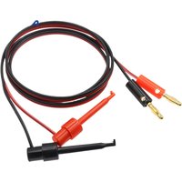 1 Pair Banana Plug to Electric Hook Clip 1M 4mm Test Cable for Multimeter Test Leads Wire Connector