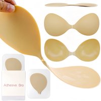 Silicone Sticky Bra Strapless Invisible Push Up Breast Pasties For Backless Dress Reusable Nipple Covers Adhesive Stick On Bras