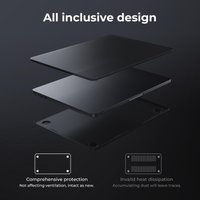 EooCoo Black Ultra Thin Armor Case For Macbook Air 15 Inch M4 2025 2024 2023 M3 M2 A3241 A3114 A2941 For 15.3air Macbook Case