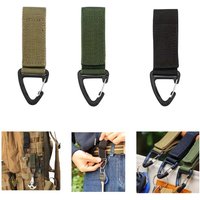 1/2/3/6pcs Multi-purpose Nylon Gloves Hook Work Gloves Safety Clip Outdoor Tactical Climbing Rope Camping Hanging Buck Outdoor
