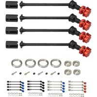 Arbre d'entraînement arc-en-ciel en acier métallique CVD avec roue cannelée hexagonale 8996X pour voiture RC 1/10 Traxxas MAXX WideMaxx, pièces de mise à niveau, 4 pièces