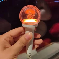 2025 Cute Kpop Popular Girl Group Keychain 3D Lightstick Light Keychain Lovely Ornament Car Bag Pendant Keyring Fans Gift