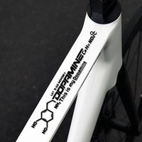 2Pcs Dopamine Chemical Formula Waterproof Stickers Scratch Cover for Outdoor Mountain Bike Top Bottom Pipe