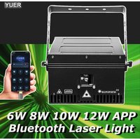 6W 8W 10W 12W Full Color Laser Light RJ45+ILDA With APP Control Animation Effect DMX512 Dj Disco Party Club Wedding Stage Effect
