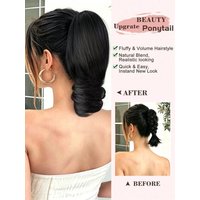 10Inch Ponytail Claw Clip Ponytail Extensions Synthetic Short Spiral Curly Ponytail Ladies Black Brown Blonde Hair Clip for Wome