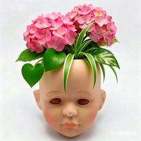 Silicone mold super cute baby flower pot succulent DIY making resin concrete vase cactus silicone mold home decoration tool