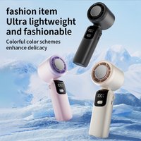 Handheld High-speed lasting Refrigeration folding Fan 100 speed infinitely adjustable Fan portable outdoor hanging neck fan