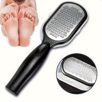 Professional Stainless Steel Foot File - Heavy-Duty Anti-Splash Non-Slip Grip Durable Construction, for Pedicure Manicure
