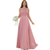 One Shoulder Bridesmaid Dresses for Women Pleated Chiffon Long Formal Evening Party Gown Maid of Honor Dresses for Weddings