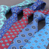 High Quality Classic Men's 8cm Tie Soft Smooth Polka Dot Flower Necktie Daily Wear Business Wedding Party Accessories Gift