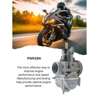 AliExpress NONE Motorcycle Carburetor With Power Jet For Keihin PWK 28mm PWK28 2T 4T Scooter ATV Dirt Bike Enduro Motocross Accesso Flat Curtain